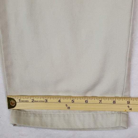 Vintage Polo Ralph Lauren Mens Andrew Pant Khaki Pleated Chino Cotton Size 38x30 - Picture 6 of 16